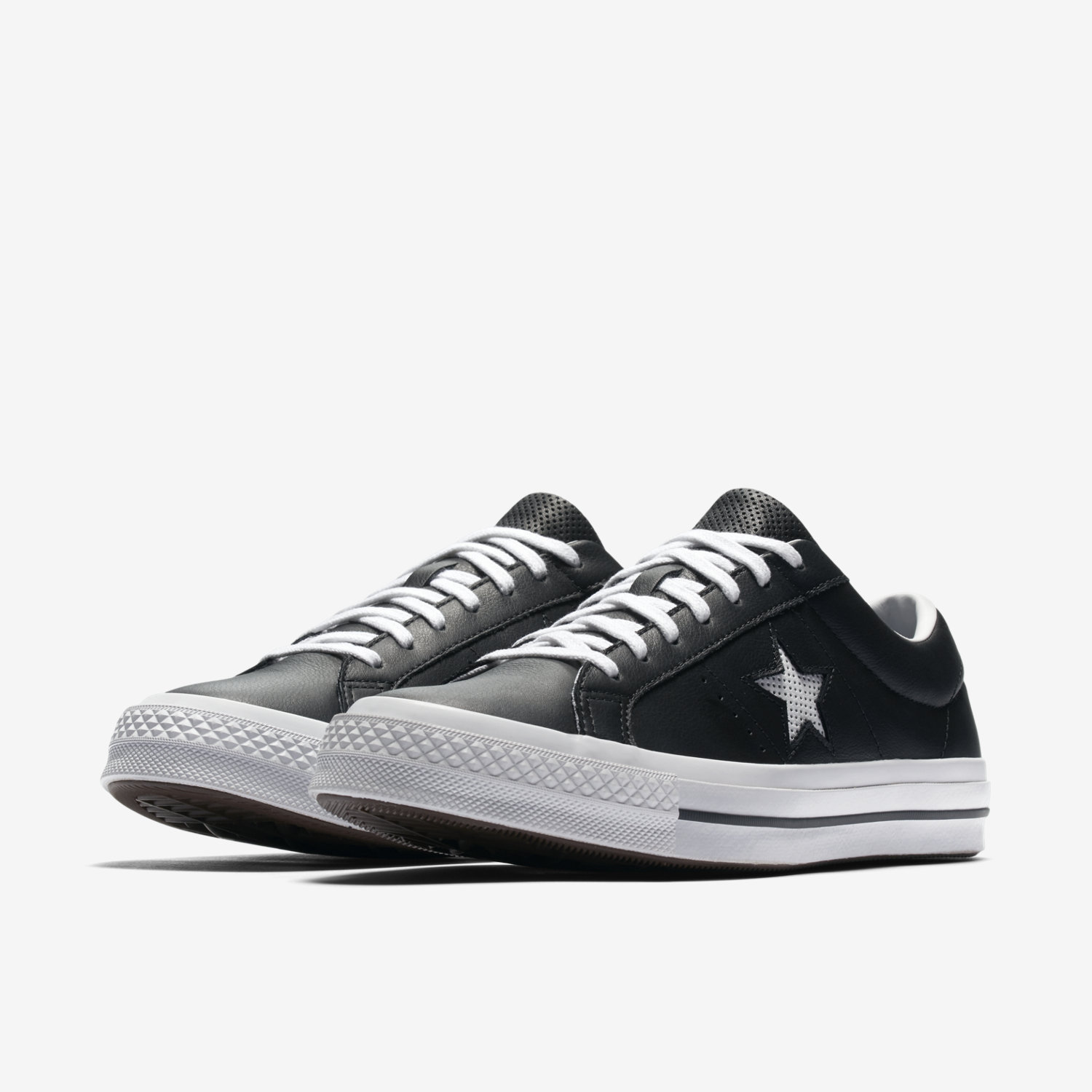 black leather converse low